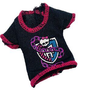 Monster High Doll Spectra Vondergeist Ghoul Spirit Black Skull Chain Top Shirt